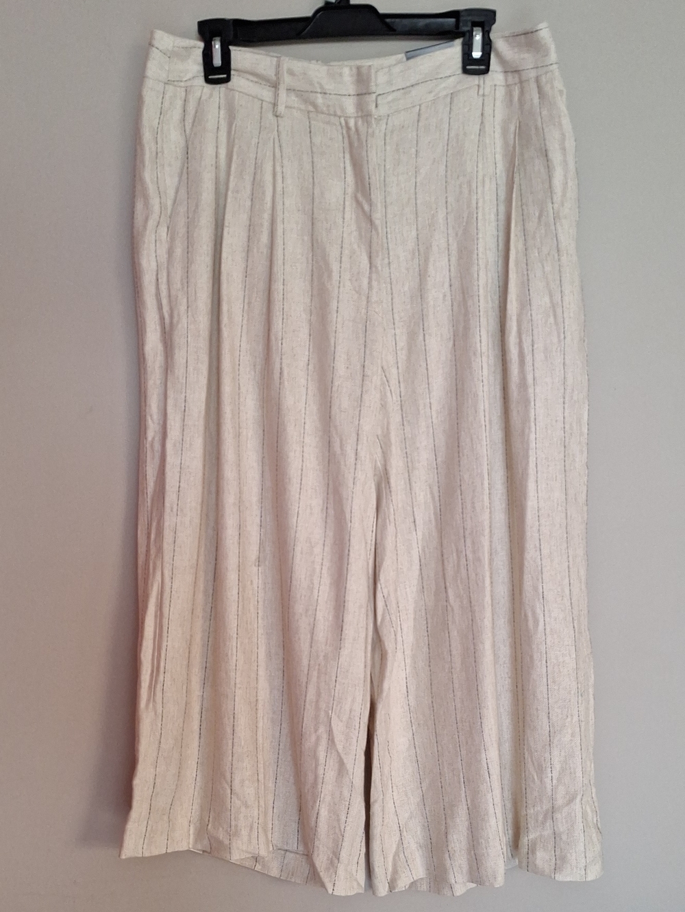 Worthington Cream Pinstripe Relaxed Trousers